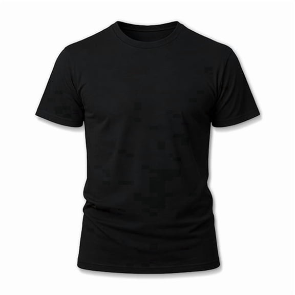 Greenink Men's Black Crew Neck T-Shirt, Short Sleeve, Comfort Fit undershirts basic Tee,1-pack