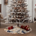 thumbnail image 4 of Daiia Butterflies Drawing Merry Christmas Tree Skirt , Xmas Large Lace-up Tree Skirt, Santa Snowflakes Rustic Home Decorations New Year Party Farmhouse Decor-30", 4 of 6
