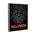 thumbnail image 3 of Stupell Industries Spooky Halloween Spider Web Skull Graphic Art Luster Gray Floating Framed Canvas Print Wall Art, Design by Linda Birtel, 3 of 6
