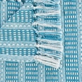 thumbnail image 4 of Ox Bay And Evette Rios Maui Blue Geometric Striped Adult Cotton Throw Blanket, 50" x 60", 4 of 10