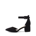 thumbnail image 4 of BURUDANI Women's Strappy Chunky Heel Dress Pump Shoes Wide Width, 4 of 7