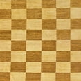 thumbnail image 1 of Ahgly Company Indoor Square Abstract Saffron Yellow Checkered Area Rugs, 3' Square, 1 of 6