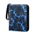 thumbnail image 4 of ALAZA Blue Lightning Trading Card Binder 4 Pocket Cards Collection Album 400 Folder Holder, 4 of 6