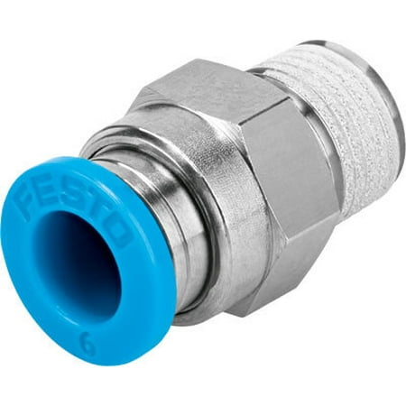 Festo 153304 QSM-M5-4 Push-in Fitting, Nickel Finish, 2.2 mm Inside Diameter Minimum order requirement 10 / order in multiple of 10