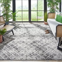 SAFAVIEH Cottage Jytte Geometric Indoor/Outdoor Area Rug, Grey, 6'7" x 6'7" Square