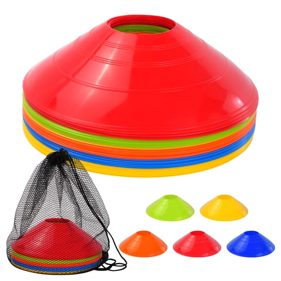30 Pcs Disc Cones Training Cones Agility Soccer Cones with Carry Bag for Training, Football, Basketball, Kids, Sports, Field Cone Markers and Other Sports and Games