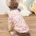 thumbnail image 6 of Pet Summer T-Shirts Hawaii Style Floral Dog Shirt Hawaiian Printed Pet T-Shirts Breathable Cool Clothes Beach Seaside Puppy Shirt Sweatshirt for Small Puppy,Pink L, 6 of 7