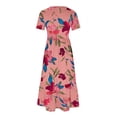 thumbnail image 4 of Ovzne Robes pour Femmes Robe Femme Mode pour Femmes Manches Longues Col Rond T-Shirt Imprimé Blouse Ample Robe Robe pour Femmes Manches Courtes Imprimée Liquidation, 4 of 5