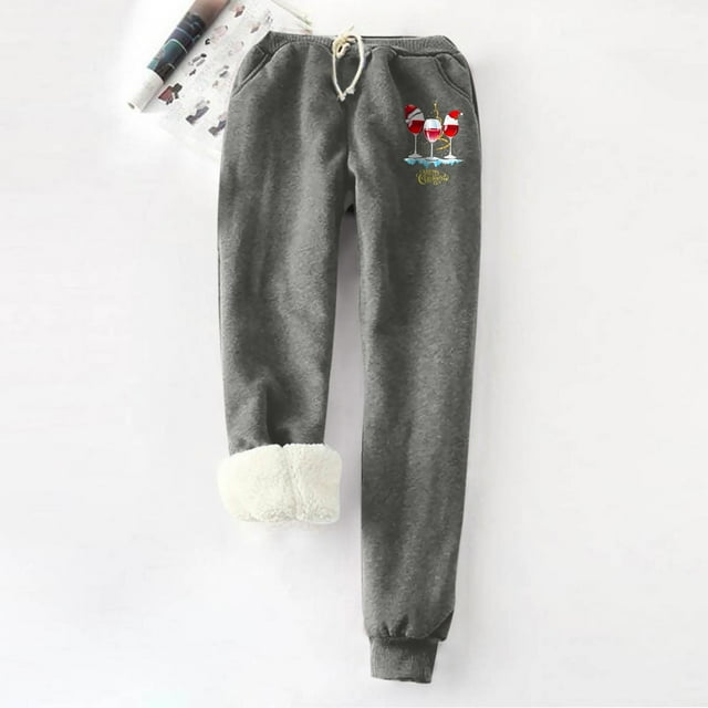 Qertyioot 2024 Nouvelle Année Réinitialiser Mode Femmes Décontracté Imprimé Extensible Dames Taille Haute Garder au Chaud Pantalon Long Pantalon Pleine Longueur Leggings