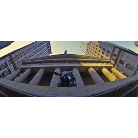 Low angle view of a stock exchange building New York Stock Exchange Wall Street Manhattan New York City New York State USA Canvas Art - Panoramic Images (15 x