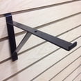 thumbnail image 3 of 12" Black Heavy Duty Slatwall Shelf Bracket with Support & Lip, 10 Pack, 3 of 6