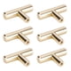 thumbnail image 5 of 6 Sets oro cajón manija espacio aluminio estilo europeo manija muebles piezas de repuesto (en forma de T solo agujero), 5 of 8