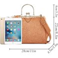 thumbnail image 3 of HMSHA Women Embossing Leather Handbag Multiple Collocations Tote Bag Kiss Lock Messenger Bag Hardware Handle Purse, 3 of 7
