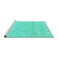 thumbnail image 2 of Ahgly Company Machine Washable Indoor Rectangle Solid Turquoise Blue Modern Area Rugs, 8' x 10', 2 of 4