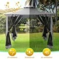 thumbnail image 5 of COBIZI Outdoor Gazebo,10'x10'Canopy with Mosquito Netting,Shade Tent for Party, Backyard, Patio Lawn & Garden,Black, 5 of 9
