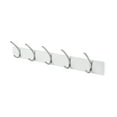 thumbnail image 3 of Melannco 27X5 Inch Wall Mount MDF Coat Rack With 5 Silver Metal  Hooks White, 3 of 12