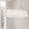 thumbnail image 2 of Dainolite Trapezoid 4-Light 400W Horizontal Fabric Chandelier in Cream/Gold, 2 of 2