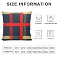 thumbnail image 6 of Shangniulu  Checkered Throw Pillow Cushion Cover, Vintage Plaid Scottish Tartan Pattern with Retro Display Checks Lines, Decorative Square Accent Pillow Case,  18" X 18", Blue Coral, 6 of 6