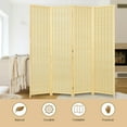 thumbnail image 6 of Gymax 4 Panel Room Divider Screen Portable Folding 6 ft Partition Screen, 6 of 10