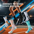 thumbnail image 5 of VEGCOO 5 Pairs Men's Basketball Socks Mid-Crew Cushioned Athletic Socks with Non-Slip Grip, Moisture-Wicking & Breathable Design for Sports, Gym, Daily Wear (US 7-12), 5 of 7
