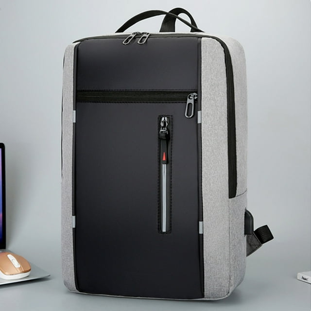 16 Inch Laptop Backpack, Business Travel Bag, Durable Nylon Material, USB Charging Port, Slim Design, For College Students, Commuting, Adventure Travel, Water-Resistant, Expandable Capacity $BS$3