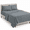 Grey-Full, variant on Royal Blue Full Size 4-Piece Celestial Space Astrology Star Galaxy Bed Sheet Set