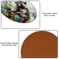 thumbnail image 5 of Bear 6PCS Round Microfiber Leather Coasters 11x11 cm/4.3x4.3 in - Set of 6 Drink Coasters for Home and Office - Heat Coaster Set for Cups and Mugs, 5 of 6