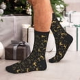 thumbnail image 7 of Pofeuu Christmas Gold Deers1 Print Crew Socks, Adult Running Hiking Socks for Youth and Adult, 7 of 7