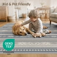 thumbnail image 4 of ODIKA Striped Farmhouse Bands Diamonds Southwestern Geometric Boho Flowing Dynamic Pet Friendly & Kids Safe Bedside for Bedroom, Nursery, RV, 4 of 7