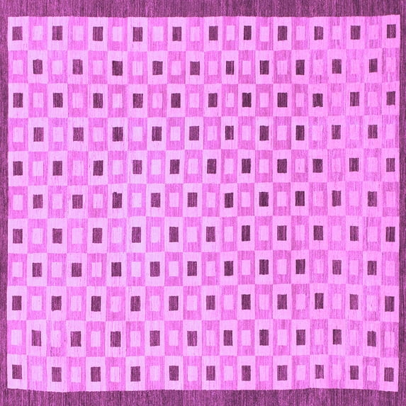 Ahgly Company Indoor Square Solid Purple Modern Area Rugs, 3' Square