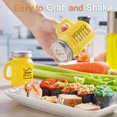 thumbnail image 4 of GHSDFBB Yellow Salt and Pepper Shakers Set-Yellow Kitchen Decor and Accessories for Home Restaurants Wedding-Glass Salt and Pepper Set for Cooking Table, RV, BBQ, Easy to Clean & Refill, 4 of 7