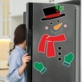 thumbnail image 5 of Christmas Savings! Dvkptbk Christmas Snowman Expression Magnetic Refrigerator Sticker Holiday Decoration DIY Cartoon Garage Door Waterproof Wall Sticker, 5 of 6