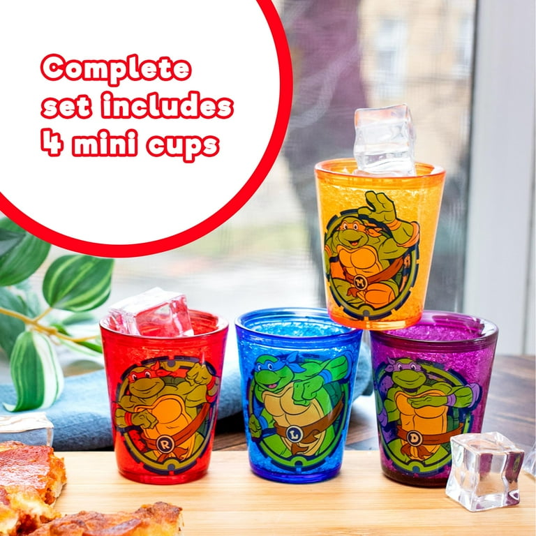 TMNT Shell Character Poses 4pc Plastic Freeze Gel Mini Cup