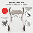 thumbnail image 3 of Andador ultraligero de carbono byACRE - Andador para adultos de 4,8 kg con 4 ruedas y asiento - Andador ligero con asiento y ruedas - Andador plegable con ruedas y asiento - Andador para adultos, 3 of 5