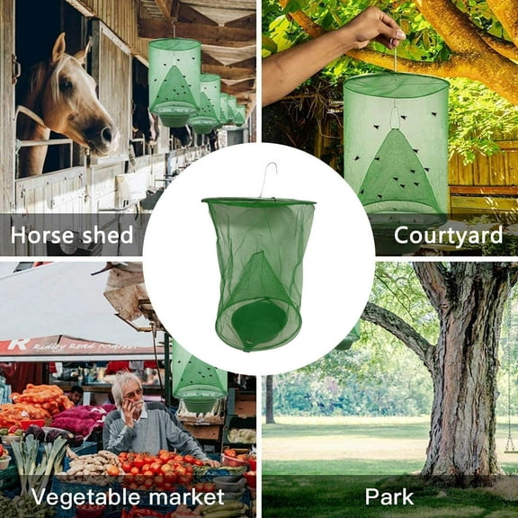 Fly Traps Outdoor Fly Catcher Outdoor Ranch Fly Trap, Disposable Fly Traps Outdoors, Stable Horse Fly Trap, Farm Fly Trap Catcher Killer for Farm/Orchard