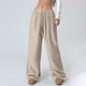 thumbnail image 2 of TaTaai Spring Autumn Solid Color Women Straight Leg Pants Elastic Waist Pocket Design Machine Washable No Fading Versatile Casual Daily Full Length Trousers Gift, 2 of 9
