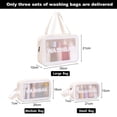 thumbnail image 2 of Sac Cosmétique Transparent, 3 - Sac Cosmétique portable en PVC Imperméable, Sac Cosmétique de Voyage, Sac de Transport avec Poignée à Fermeture Éclair, 2 of 5