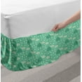thumbnail image 2 of Umbrella Bed Skirt, Wet Autumn Weather in September Theme Doodle Clouds Heavy Rainfall, Elastic Bedskirt Dust Ruffle Wrap Around for Bedding Decor, 4 Sizes, Pale Green Sea Green, by Ambesonne, 2 of 2