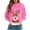 Pink, variant on Wang6 Womens Christmas Graphic Sweatshirts Plus Size"Snowman"Printed Long Sleeve Pullovers Xmas Comfy Fall Loose Fit Crew Neck Tshirts Tops Y_Red XL