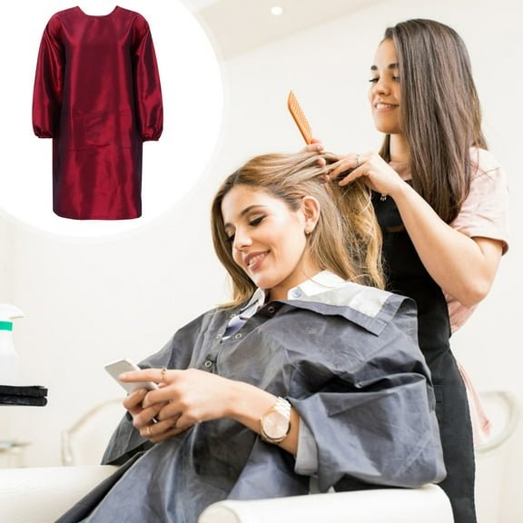 FOLOYORI 1Pack Barber Work Apron for Cosmetologists and Salon Assistants 47.2x35.4in