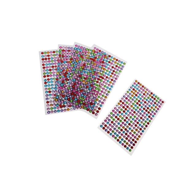 Kits de decoración para fiestas Matsuzay 5 pegatinas autoadhesivas de adorno con diamantes de imitación de cristal brillante 3 mm color mezclado