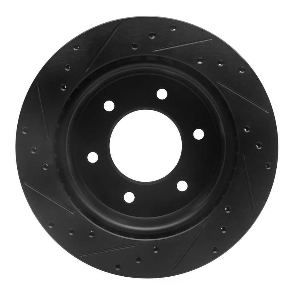 Dynamic Friction Company 633-54276R DFC Brake Rotor - Drilled And Slotted - Black