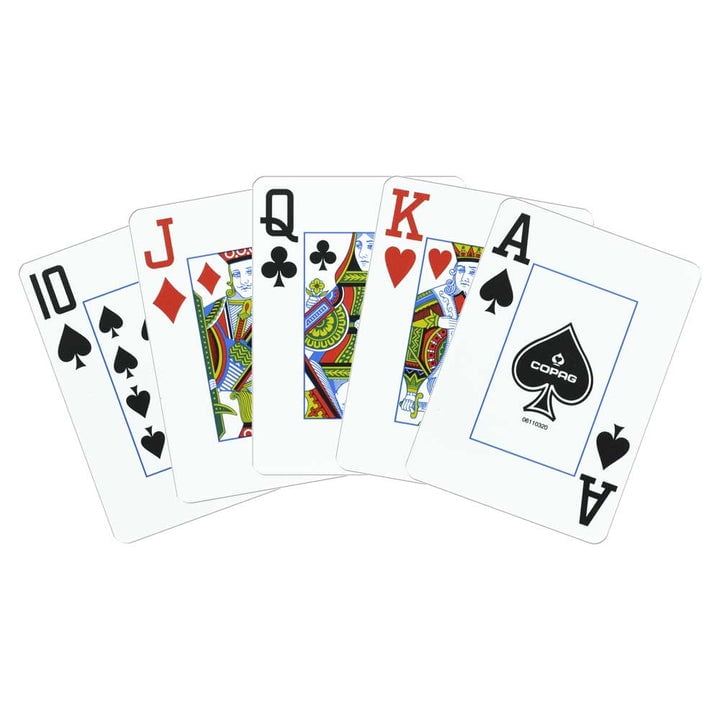Copag 1546 100% Plastic Playing Cards - Standard Size (Poker) Jumbo Index Purple/Grey Double Deck Set