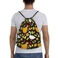 thumbnail image 2 of Kdxio Farm Goose Print Drawstring Backpack Bag,Waterproof Draw String Back Sack, Gym Drawstring Bags Swim Bag For Unisex, 2 of 9