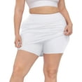 thumbnail image 2 of HDE Womens Plus Size Athletic Skort with Bike Shorts & Pockets White 18, 2 of 6