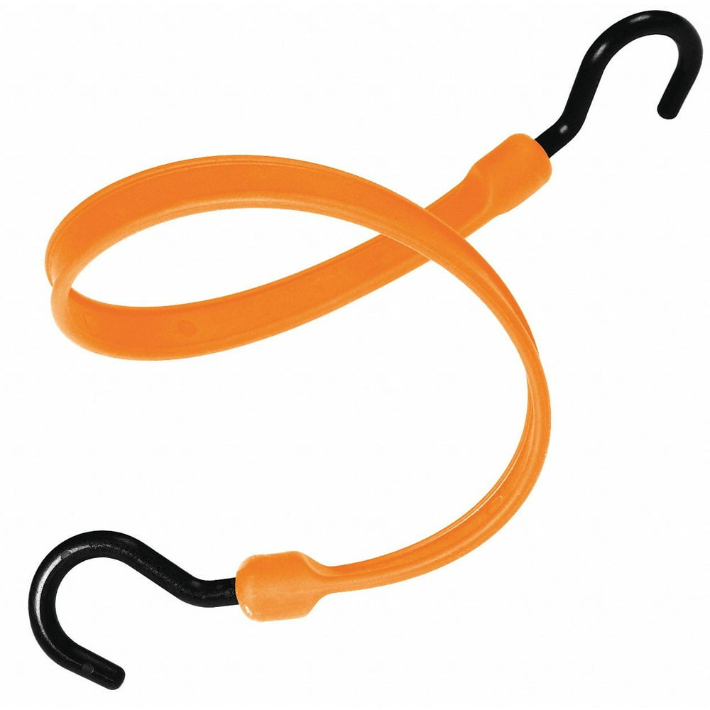 Orange Polyurethane Bungee Strap with JHooks, Bungee Length 36