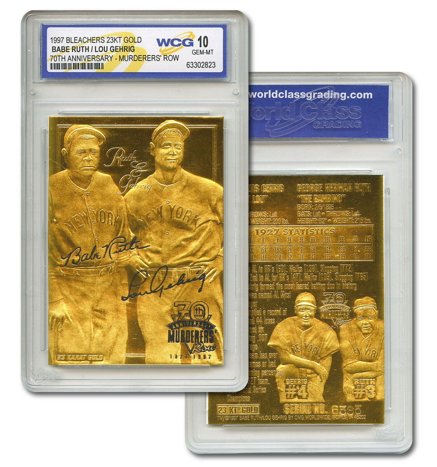 Yankees Murderers Row Babe Ruth Lou Gehrig 23Kt Qatar | Ubuy