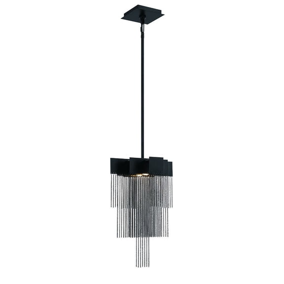 10W 2 Led Pendant In Modern And Contemporary Style-18 Inches Tall And 8 Inches Wide-Black Finish Eurofase Lighting 44370-015