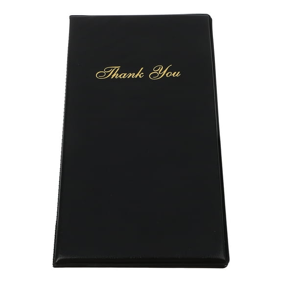 Black PU Checkbook for Holding Cards and Guest Checks Supply Practical Server