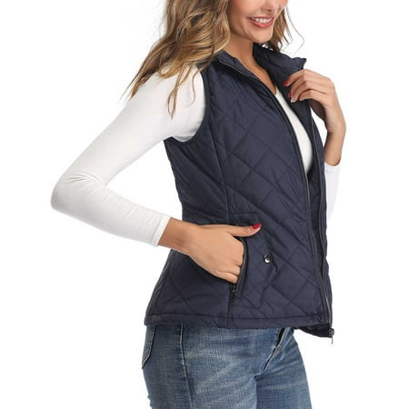 Art3d - Women's Vests Zip up Quilted Padded Lightweight Vest for Women ...